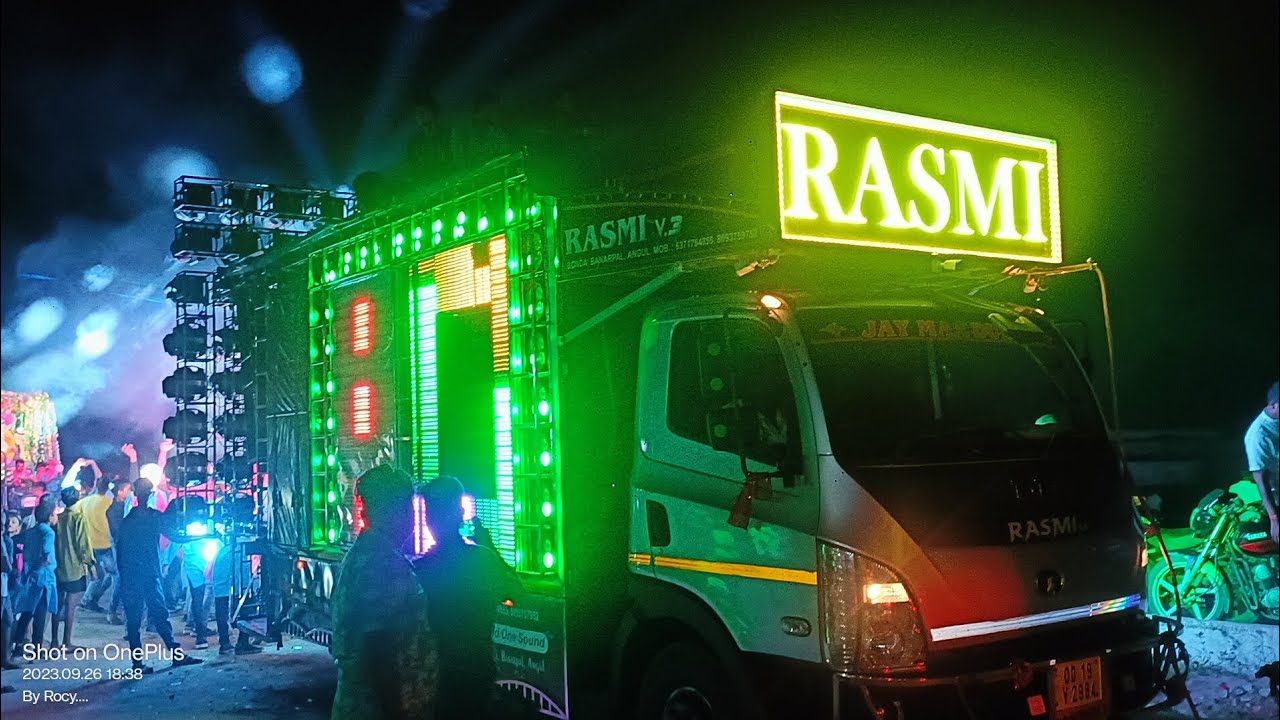 dj Rasmi v3 vs dj green New  full setup 2023 night program Full Quality night and bass at angul