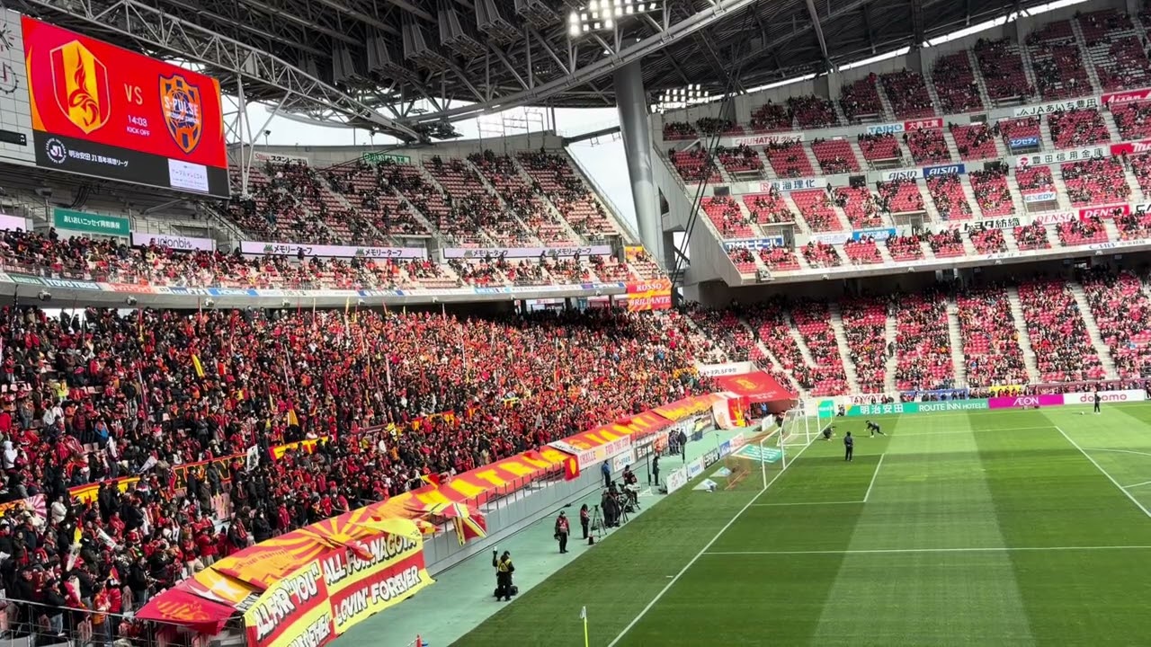 名古屋グランパスvs清水エスパルス　GK陣ウォーミングアップからキックオフまで