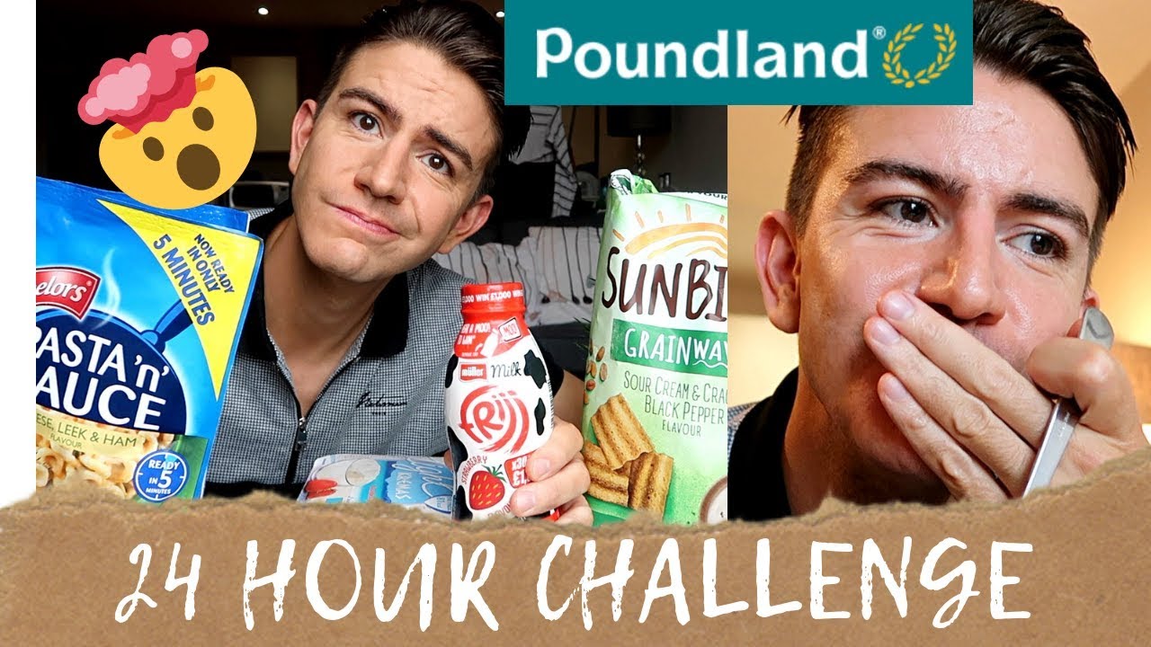 POUNDLAND FOOD 24 HOUR CHALLENGE * I GOT TOLD OFF IN STORE