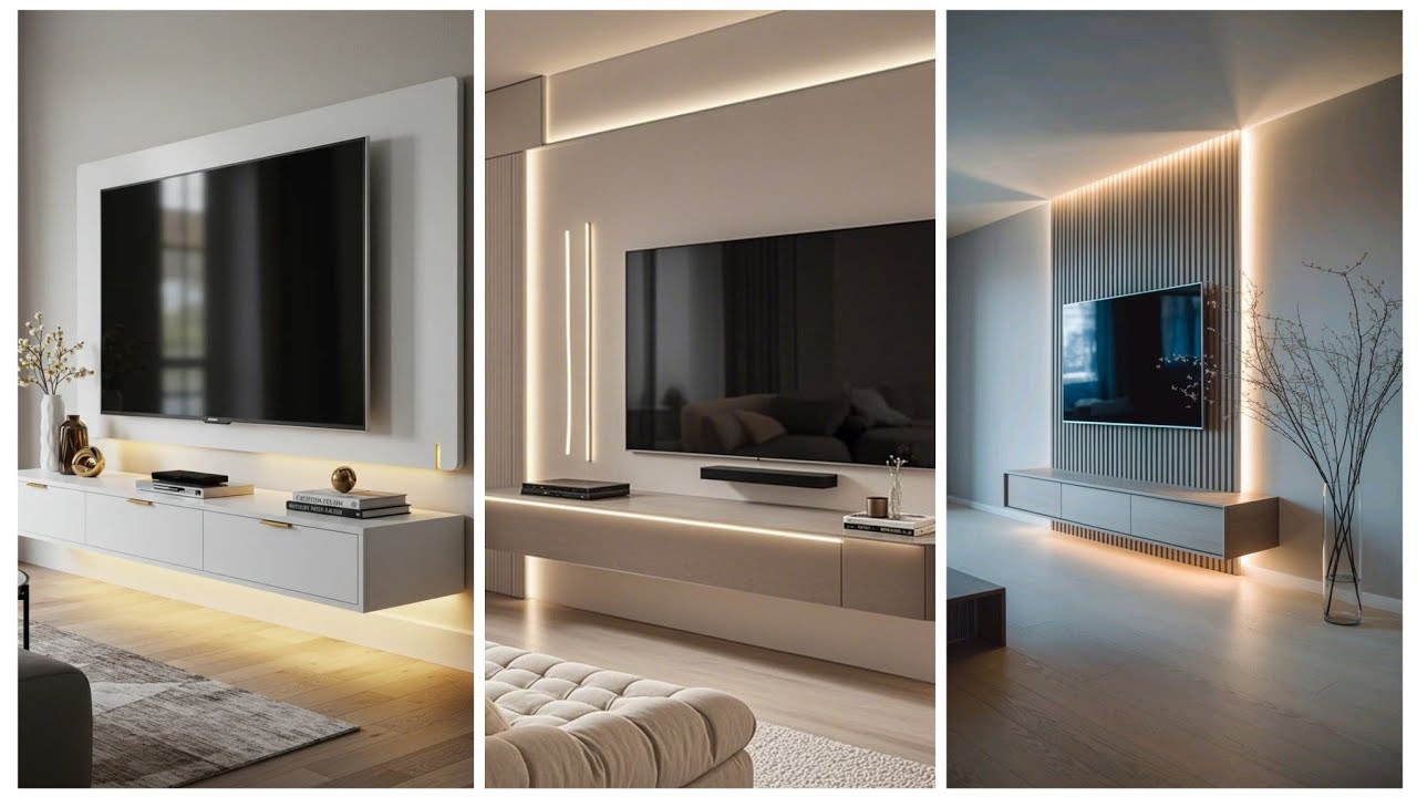 Floating TV Unit Design Ideas | Minimal & Clean Wall Setup