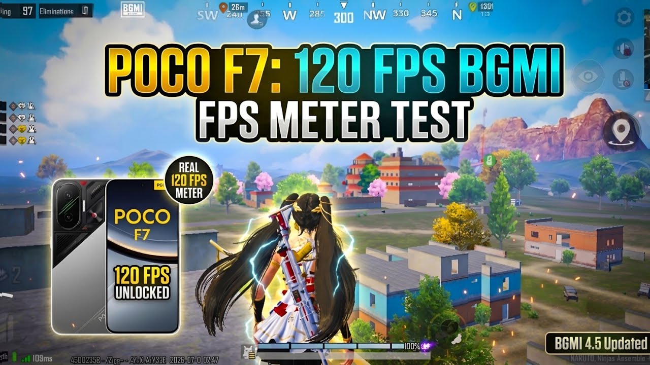 POCO F7 120FPS WITH FPS METER TEST BGMI 4.5 UPDATE