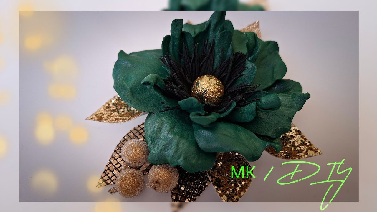 DIY Foamiran flowers / Fleurs de Foamiran / МК Простий спосіб зробити елегантну прикрасу для волосся