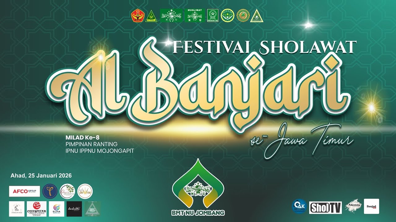 Live Streaming - Festival Al-Banjari Se-Jawa Timur - Harlah PR IPNU IPPNU Mojongapit - Jombang 2026