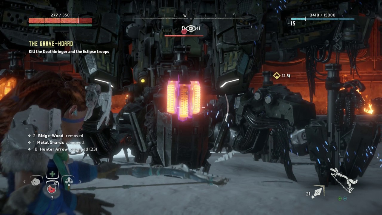 Horizon Zero Dawn Kill the Deathbringer and the Eclipse troops The Grave Hoard