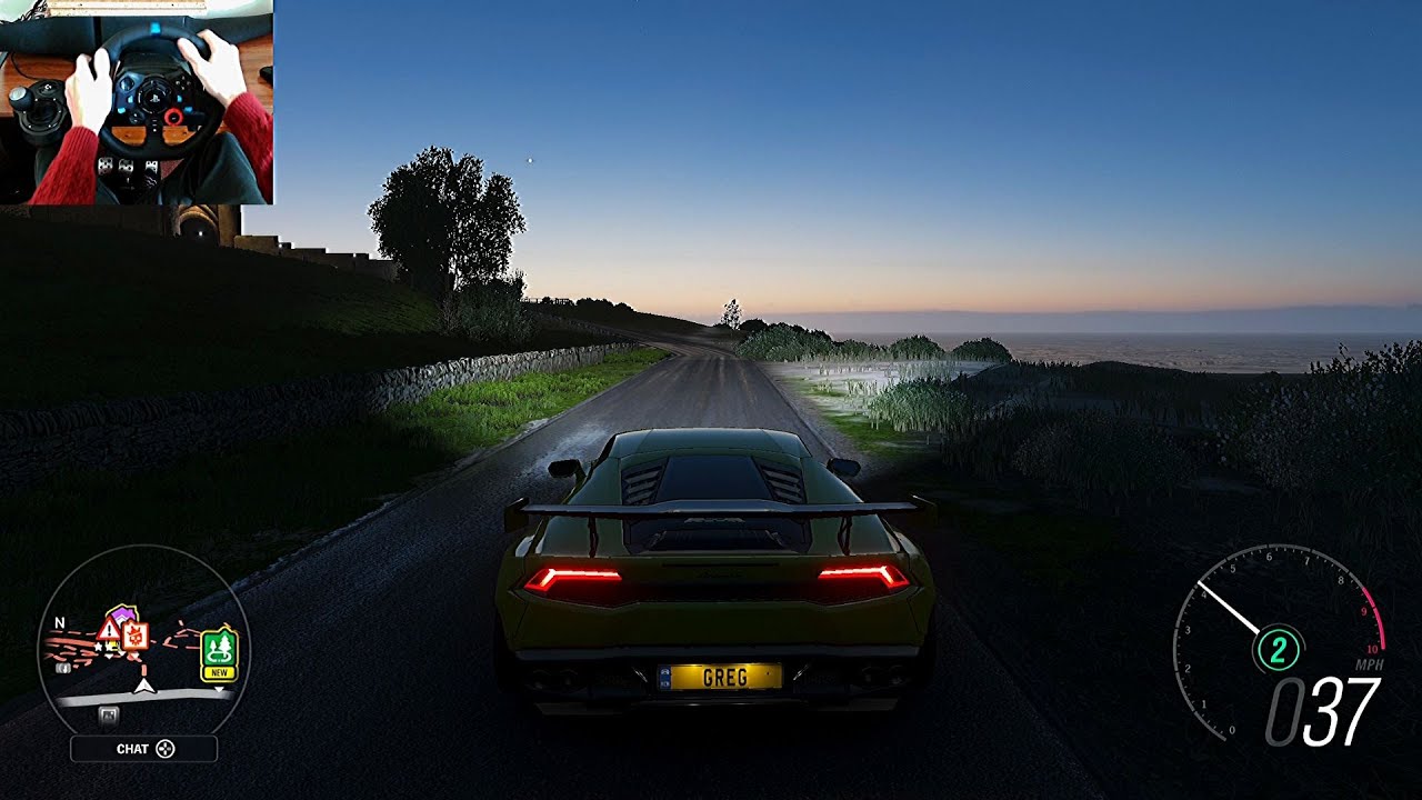 Lamborghini Huracán - Forza Horizon 4 - First time using Logitech G29 Steering wheel and shifter