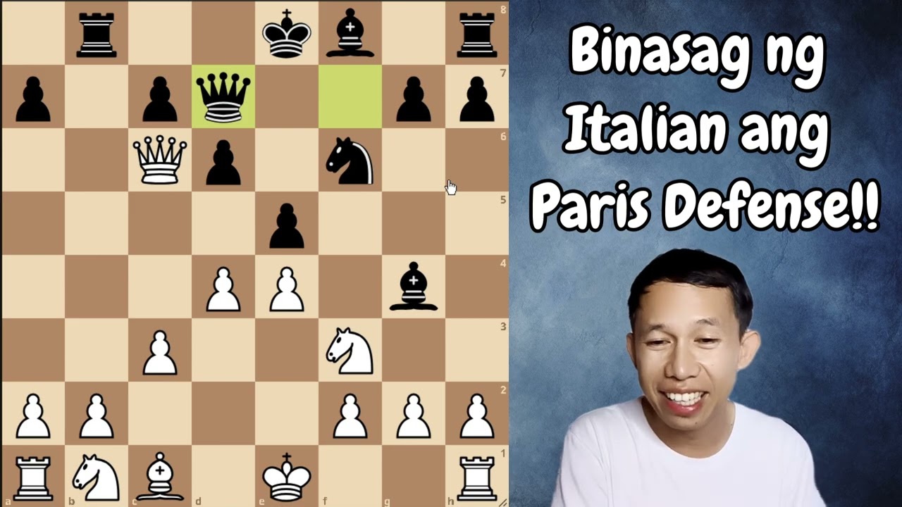 Italian Attack Cracks the Paris Defense! ⚡#chess