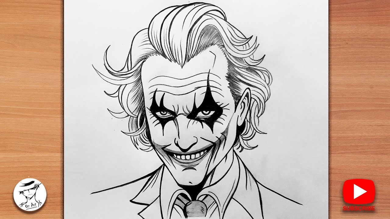 How to Draw The Joker | Step by Step drawing easy | Sketch Saturday tutorial