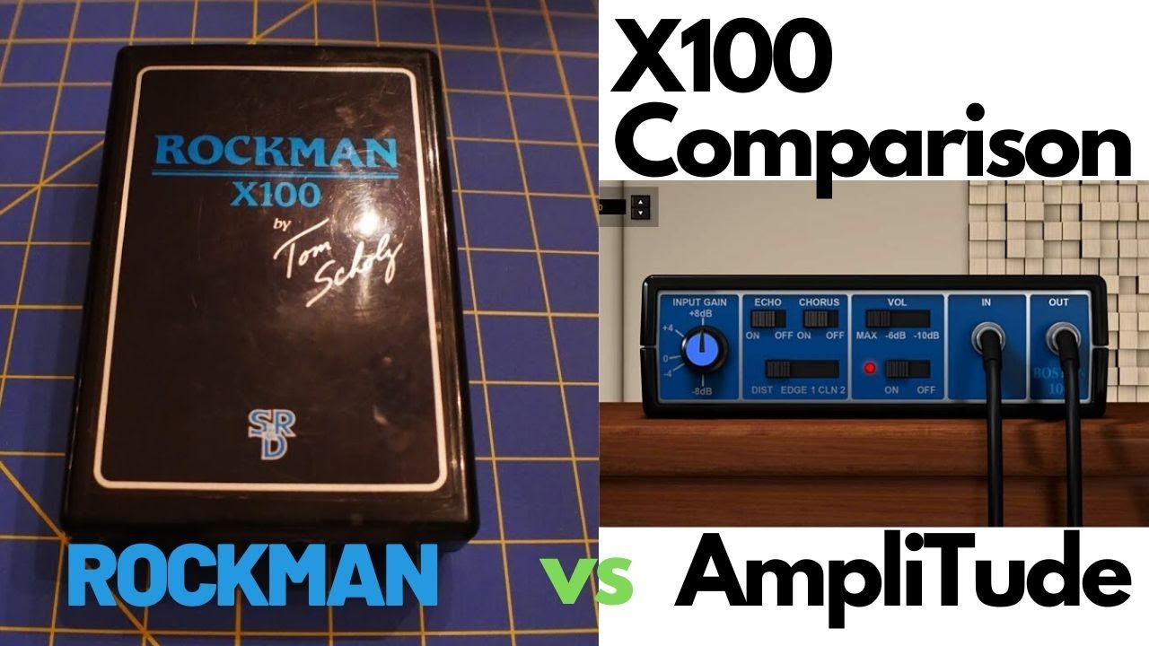 X100 Comparison | AmpliTube vs. SR&D Rockman X100 Headphone Amp [No Talking]