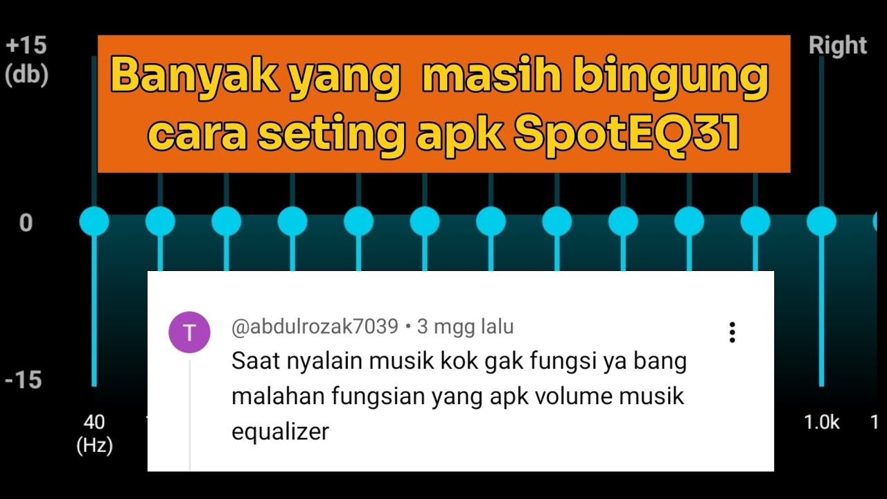 Cara seting apk equalizer SpotEQ31