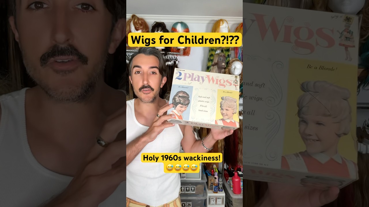 Wigs for Children?!? #wig #1960s #oldhollywood #johnwaters #60s #vintagetoys #hairstylist #hair
