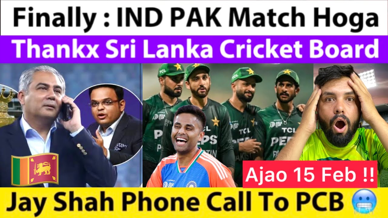 T20 WC Breaking !! Sri Lanka Board Letter To PCB For IND VS PAK 15 Feb Match | Jay Shah Vs PCB 