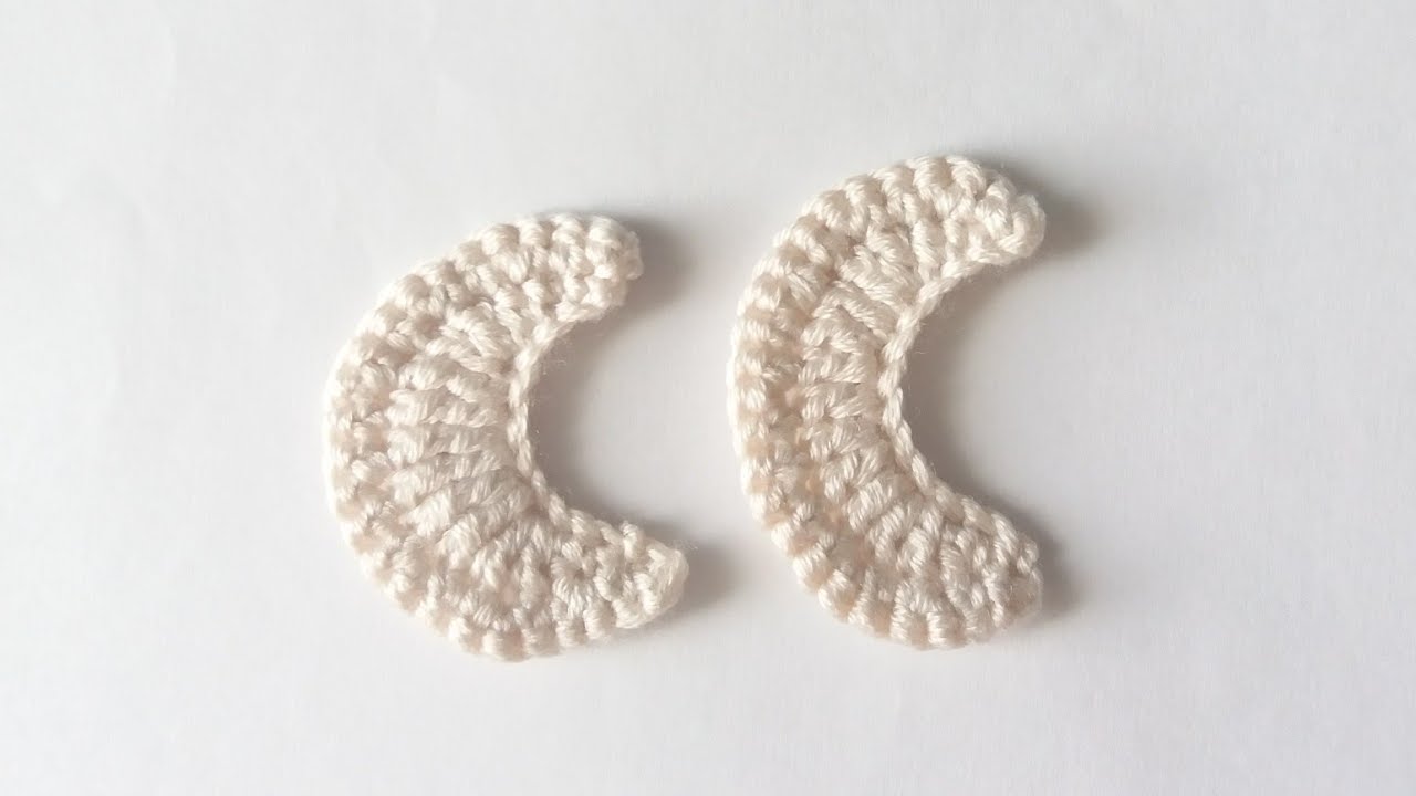 🌙 Mini lunas a crochet paso a paso