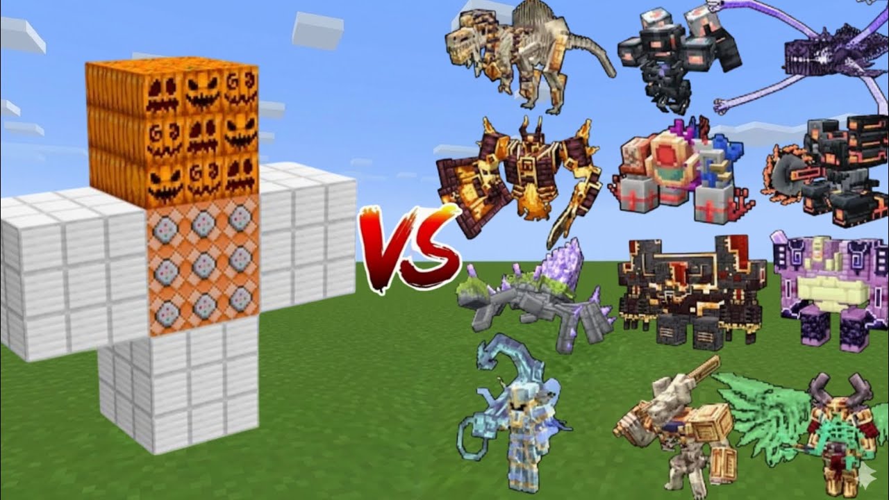 Мутант-голем против L_ender Cataclysm: эпическая битва в Minecraft