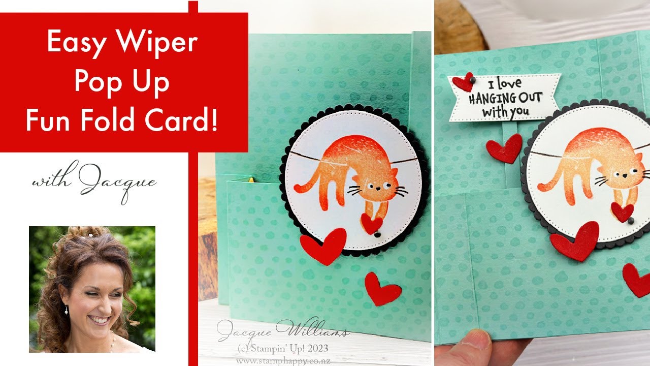 Веселая складная открытка Easy Wiper Pop Up! с котиками Love Cats