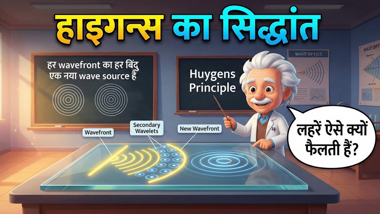 🌊✨ हाइगन्स का सिद्धांत | Class 12 Physics | Huygens’ Principle Explained in Hindi | Wave Optics