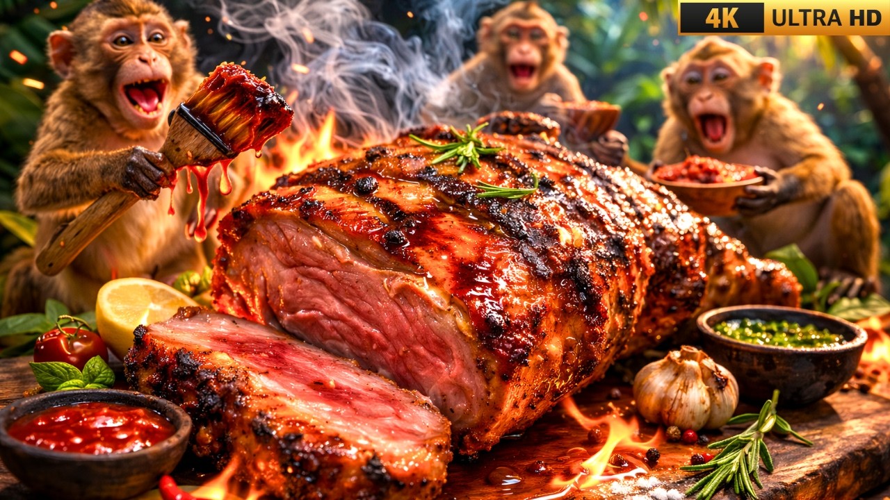 এই বানরগুলোর রান্না দেখে চোখ কপালে উঠবে! 🔥 Monkey Village Cooking