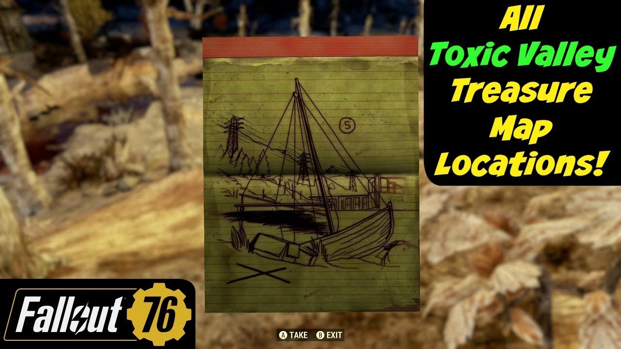 Fallout 76: All Toxic Valley Treasure Map Locations!