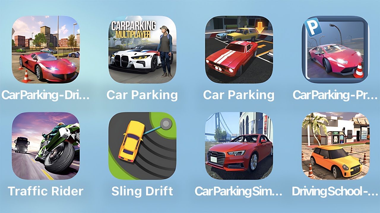 Car Parking,Driving School,Car Parking Multiplayer,Car Parking Pro and More Car Games iPad Gameplay