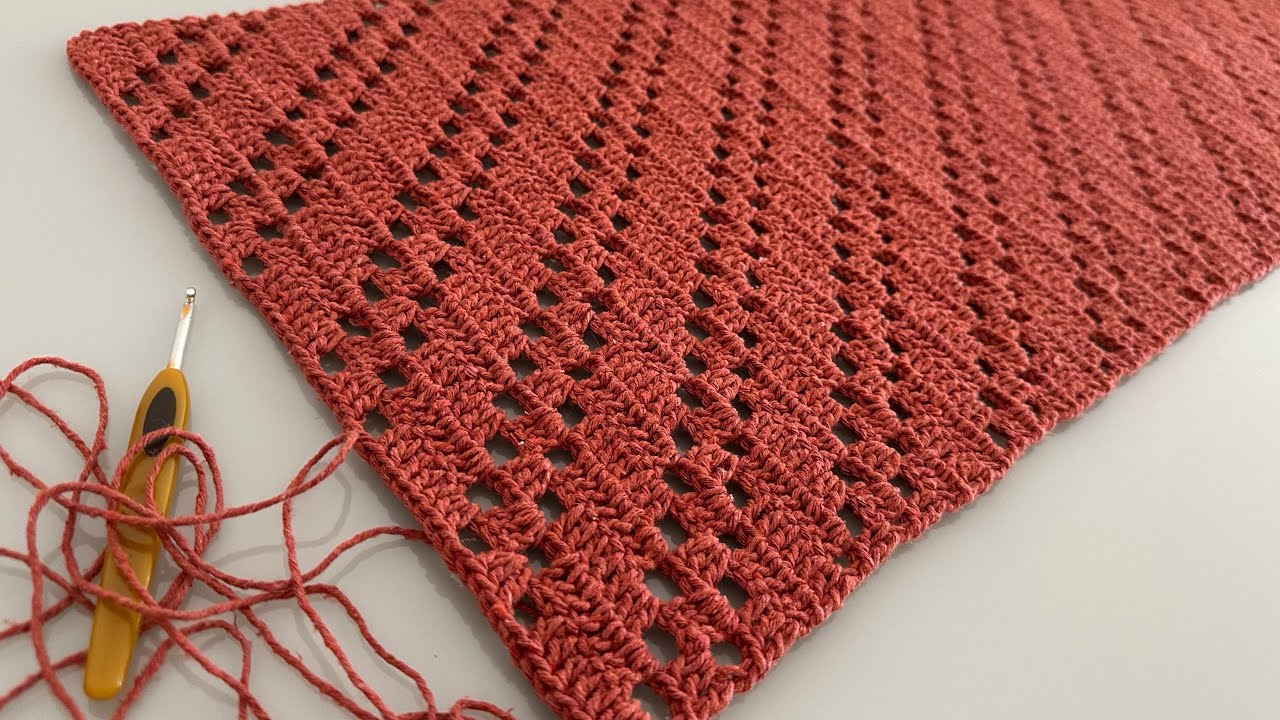 Base para passadeira de crochê retangular Aula 1