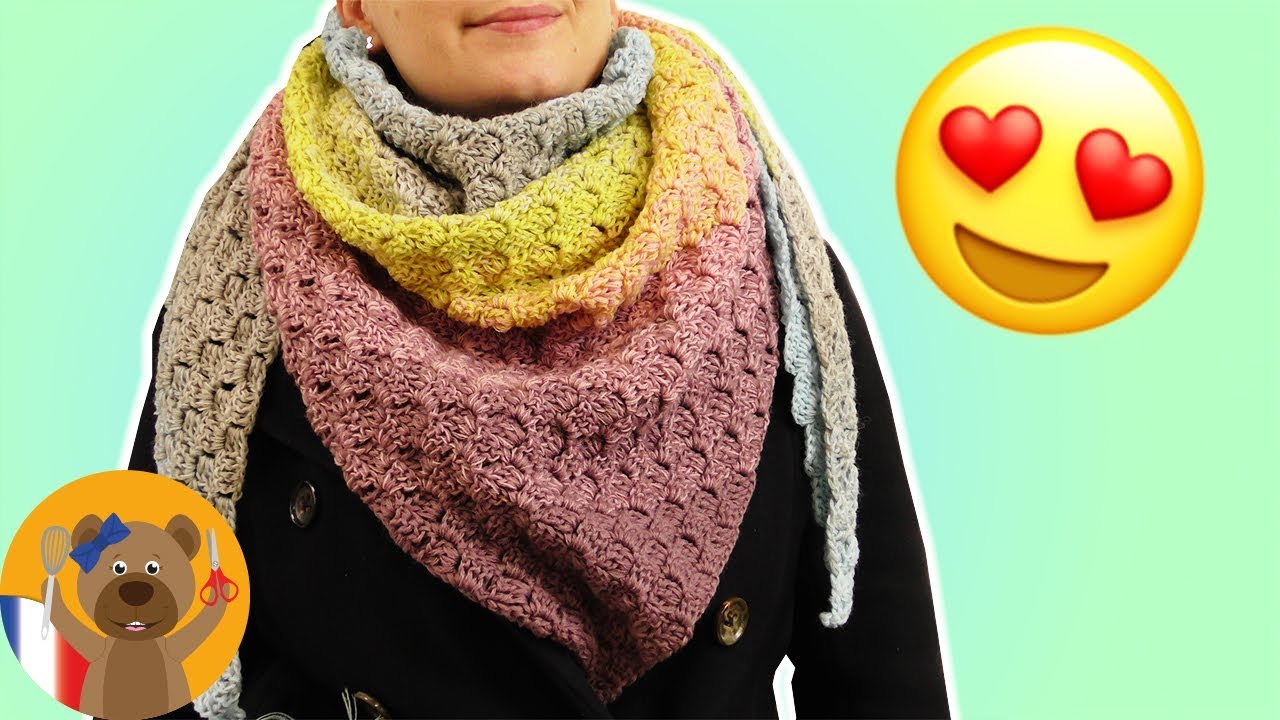 Crocheter une écharpe XXL | Jolie étole à faire soi-même | Crochet C2C | Etole pour l'hiver