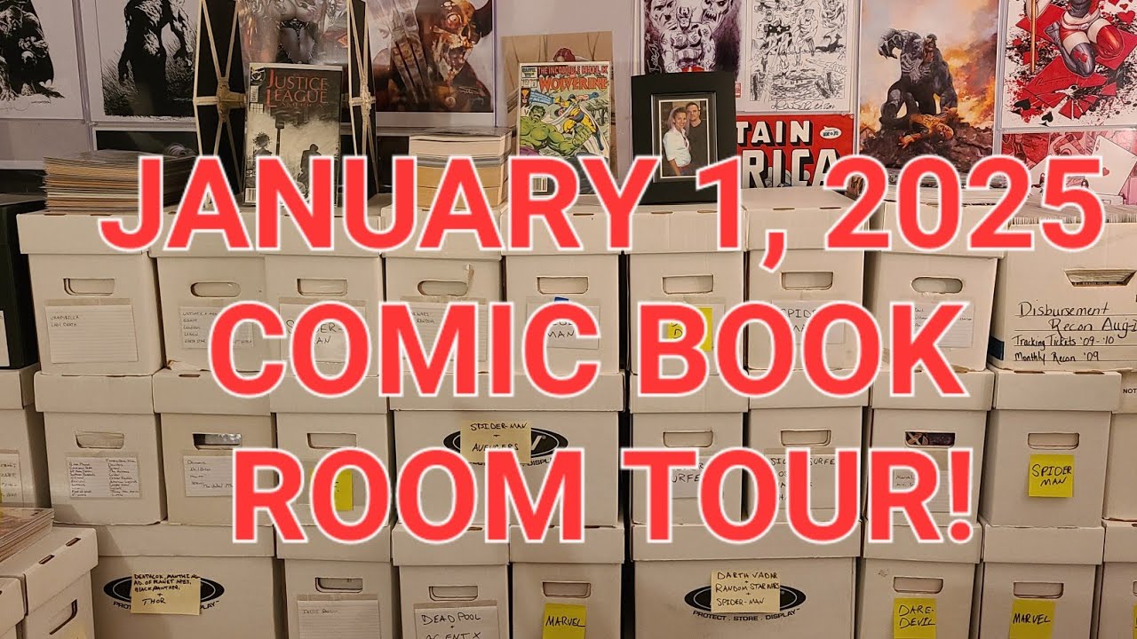 JANUARY 1,2025 COMIC BOOK ROOM TOUR!!