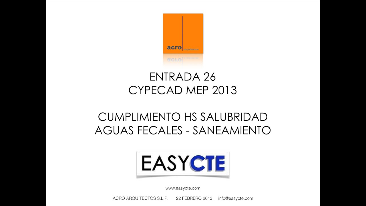 Cálculo de instalaciones 26. Evacuación aguas fecales - saneamiento. Cype.