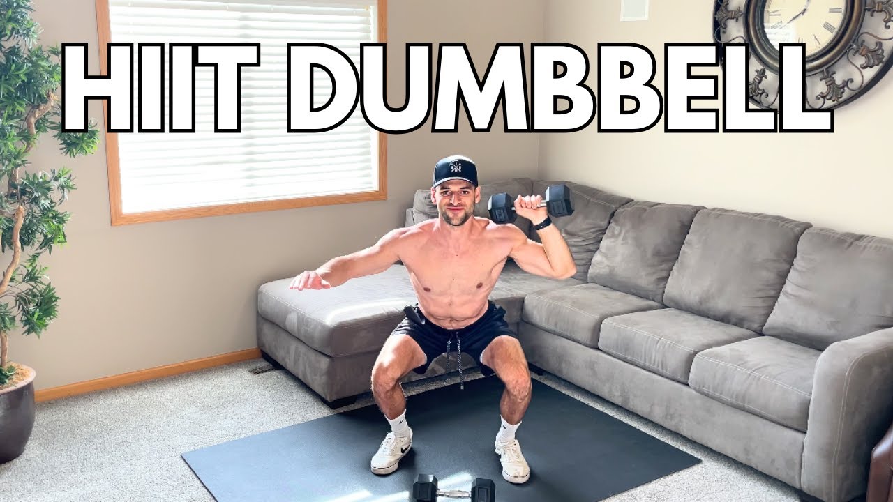 20 Min Dumbbell HIIT Workout | No Repeat FULL BODY Home Workout