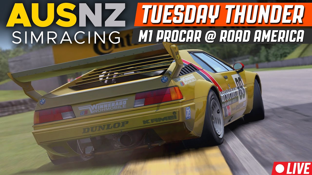 Looks great, sounds great, drives great! (BMW M1 Procar @ Road America - RaceRoom w/AUSNZ SimRacing)