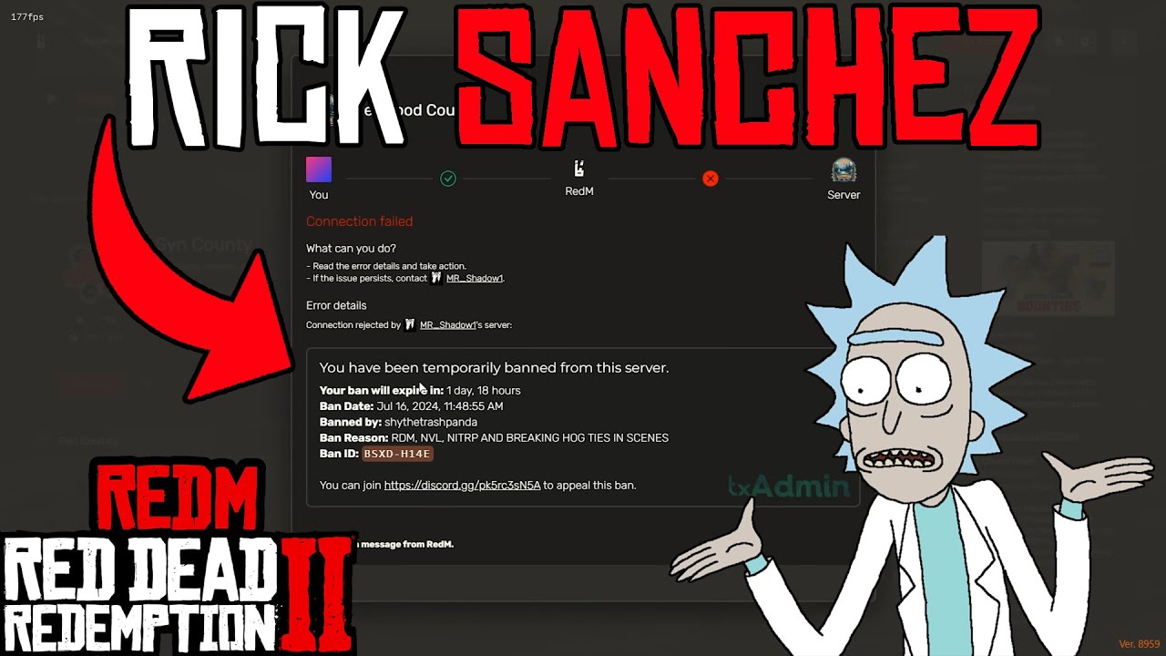 Rick Sanchez TROLLING & Ban Evading (Red Dead RP)