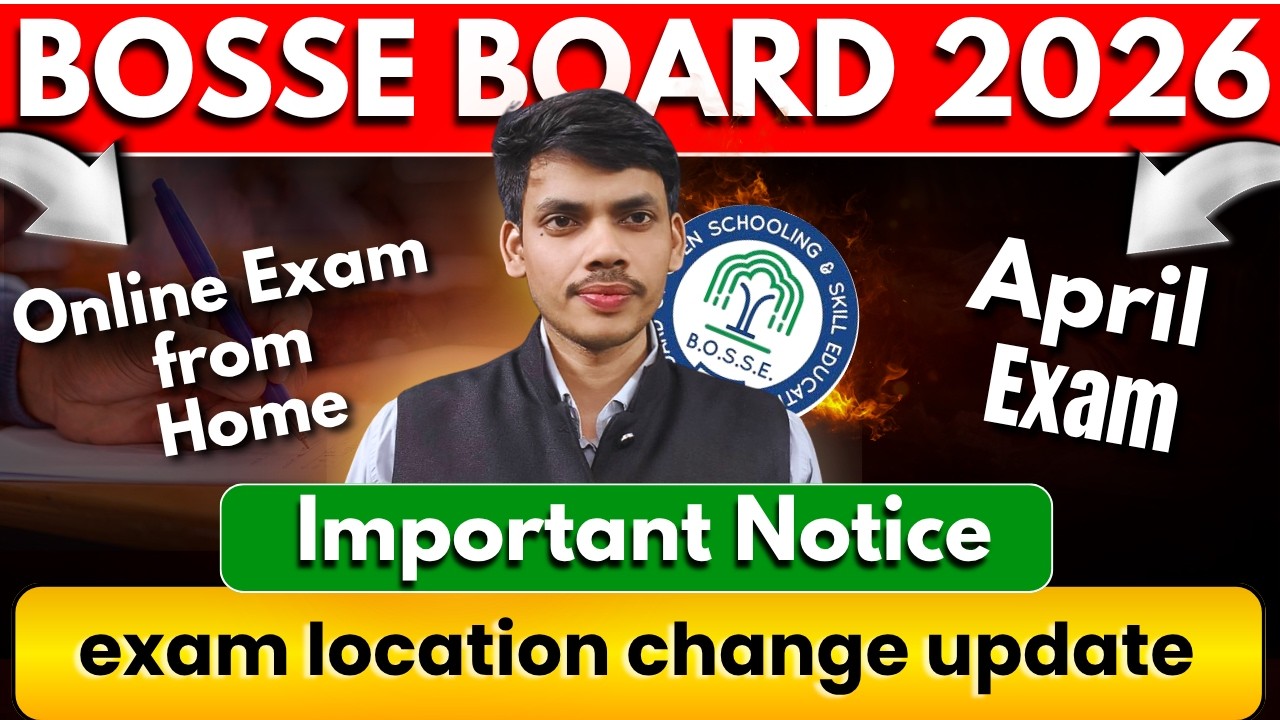 BOSSE Exam 2026 Breaking News Hybrid Proctored Mode for April 26  BOSSE Online Exam | EXAM FROM HOME