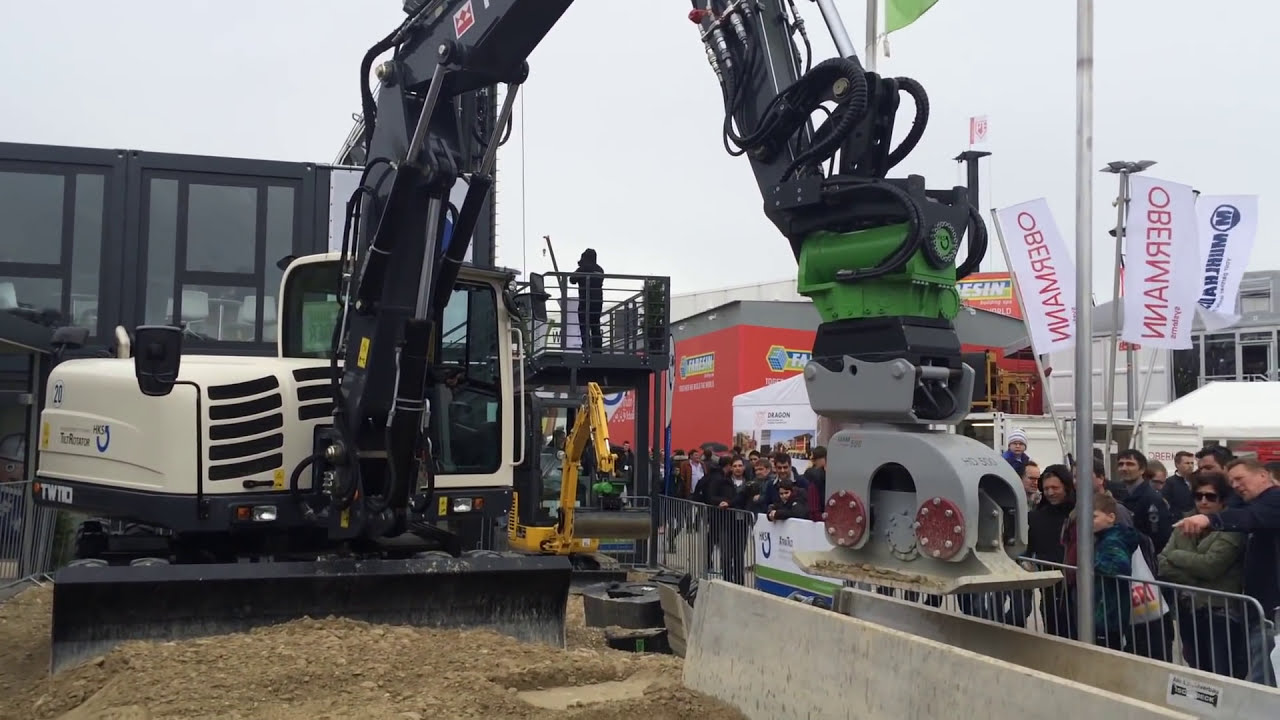 Terex TW110 Mini Excavator With HKS Attachments - Bauma Expo 2016