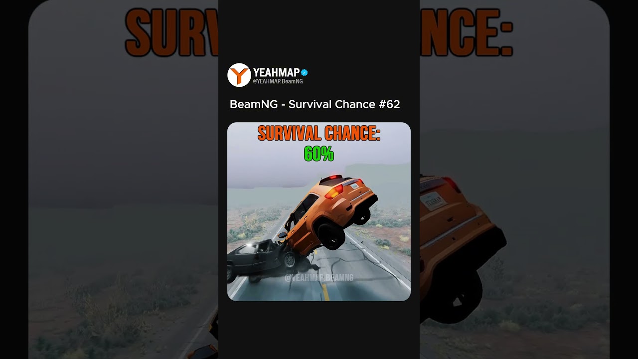 BeamNG.drive Survival Chance (With Dummies) | Realistic Car Crashes #62