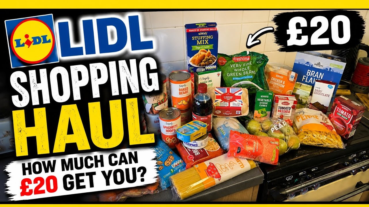 Сколько всего можно купить в Lidl на 20 фунтов стерлингов? | Бюджетные покупки для преодоления кр...