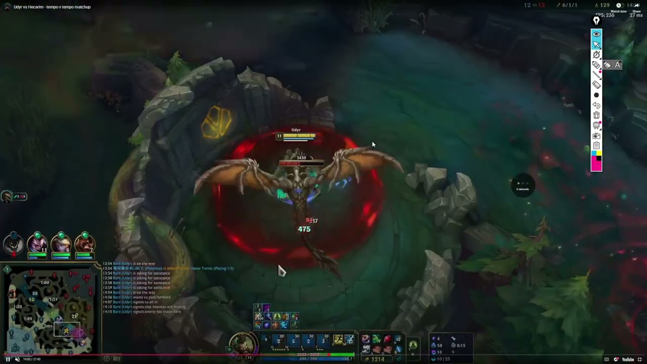 Udyr vs Hecarim - tax too vegan mid game