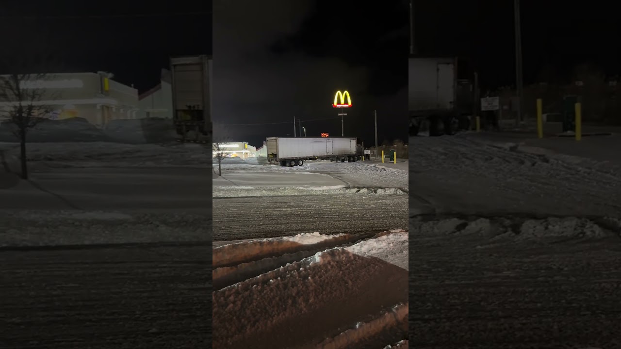 18 wheeler crashes, McDonald&rsquo;s drive-through he&rsquo;s loving it, #mcdonalds #truck #accident