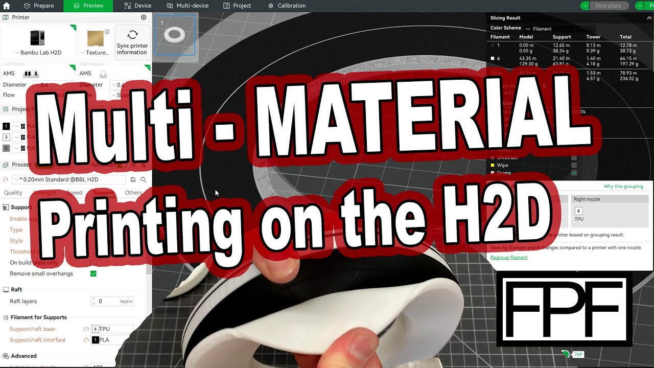 Multi-Material TPU and PLA Printing on the Bambu H2D