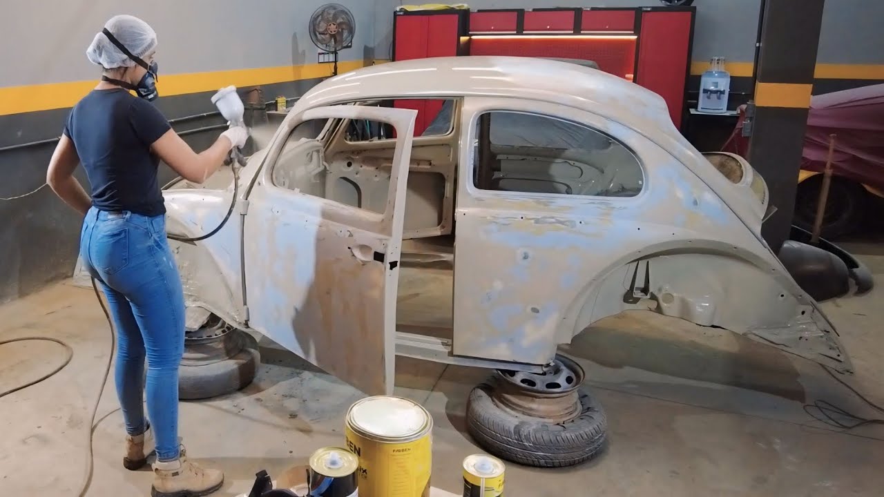 Revivendo um clássico dos anos 70! Pintei o Fusca Abandonado