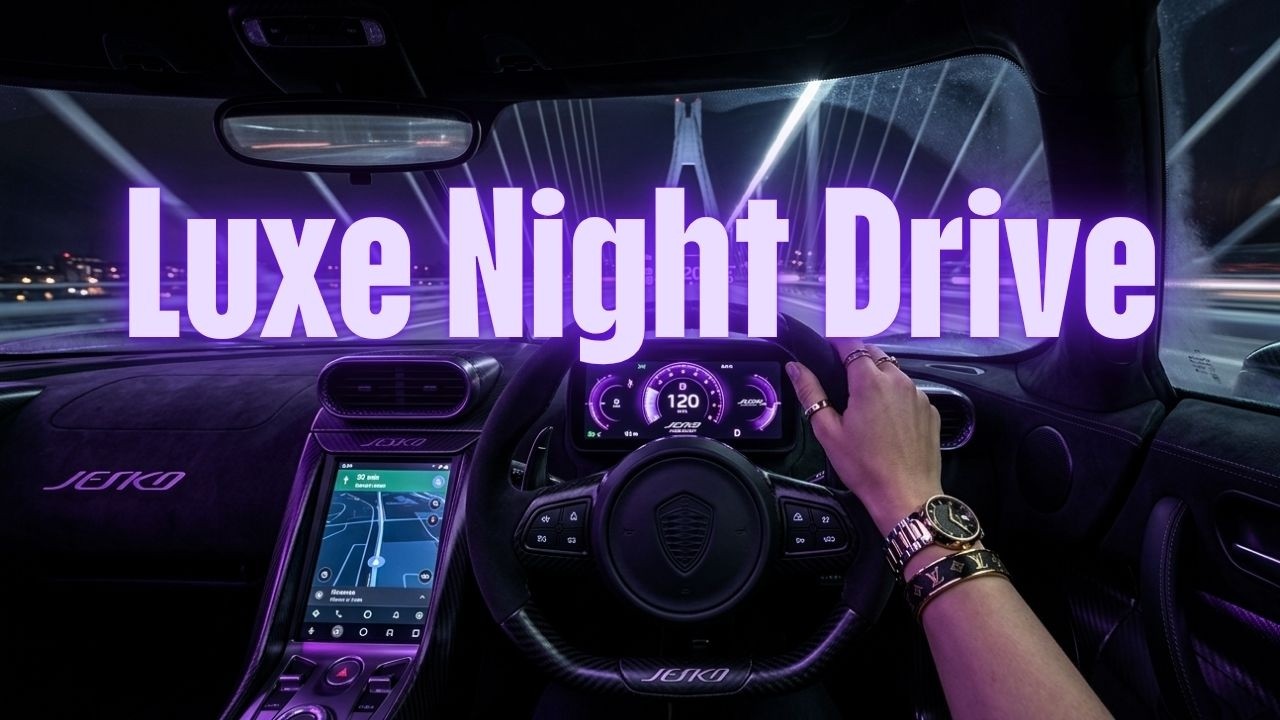 Luxury Car Night Cruise |  Synth-pop track & Moody Vibes