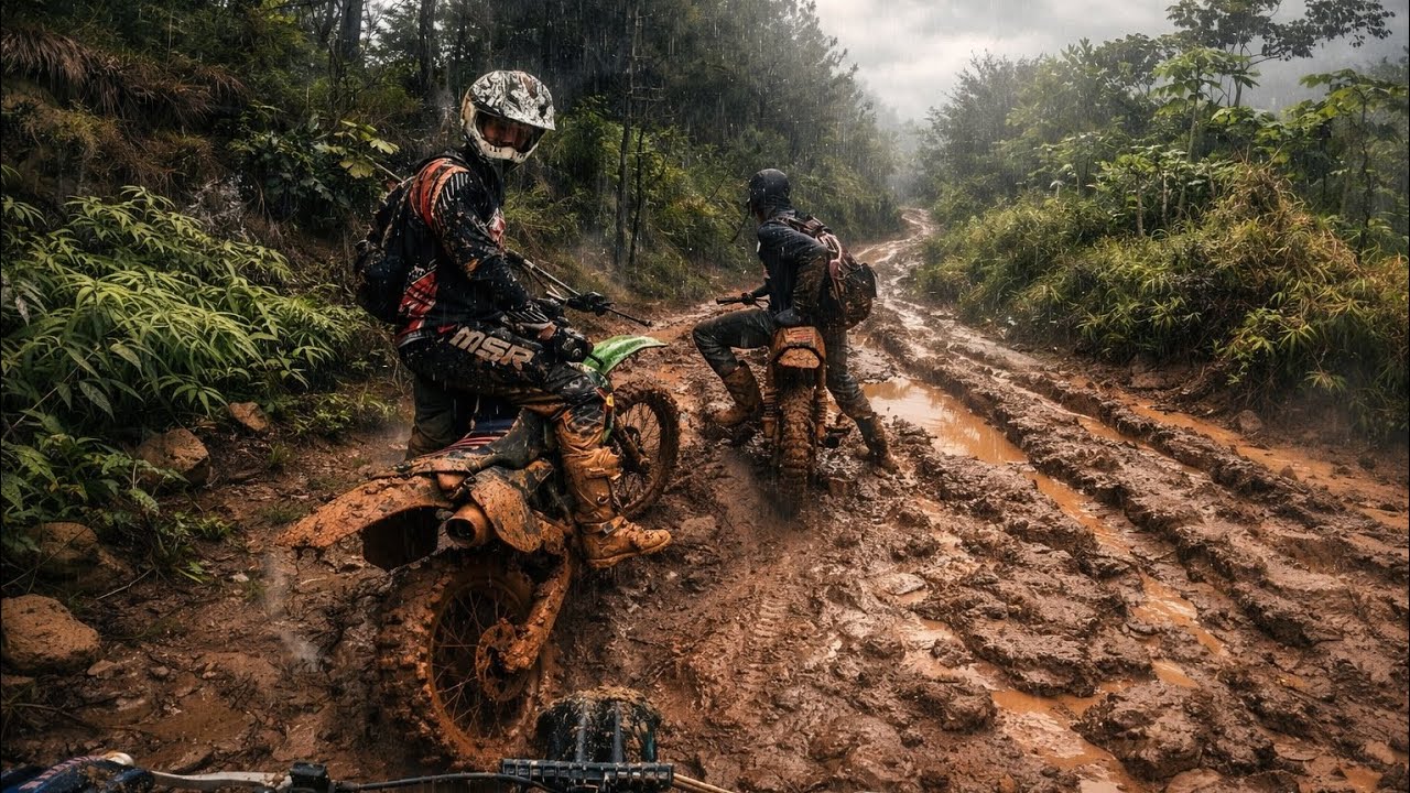 Monteo entre montañas,de barro y mucha lluvia,y lleno de pura adrenalina