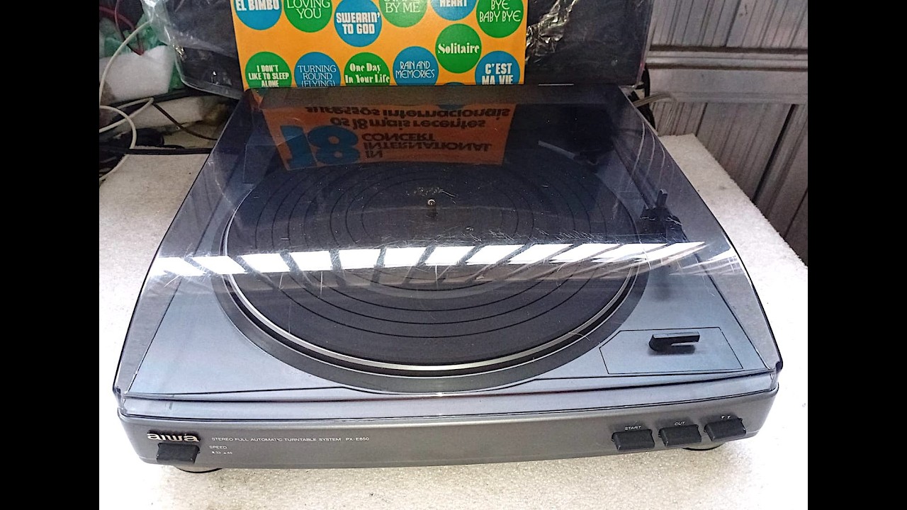 TOCA DISCO AIWA PX-E850 CINZA COM PRE AMP EMBUTIDO