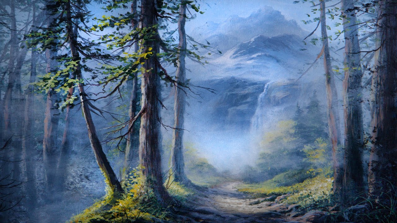 Misty Mountain Range - Landscape Painting