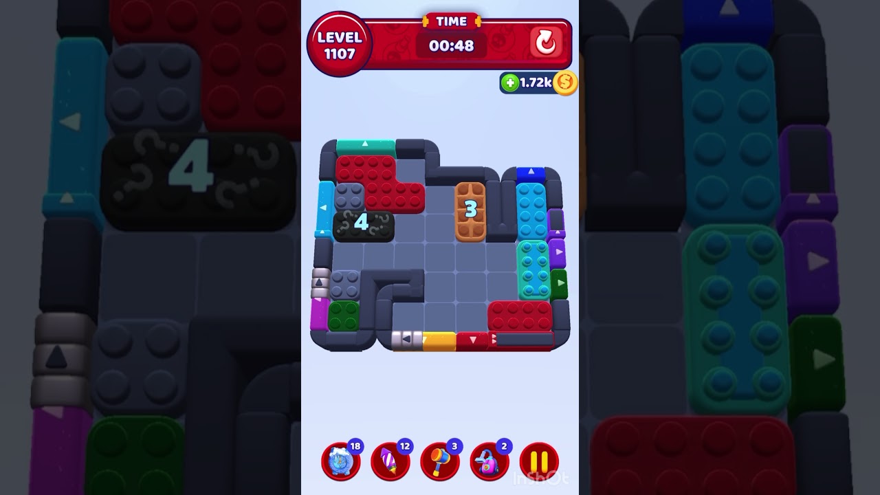 Color Block Jam Level 1107 &ndash; Full Puzzle Solution (No Boosters)