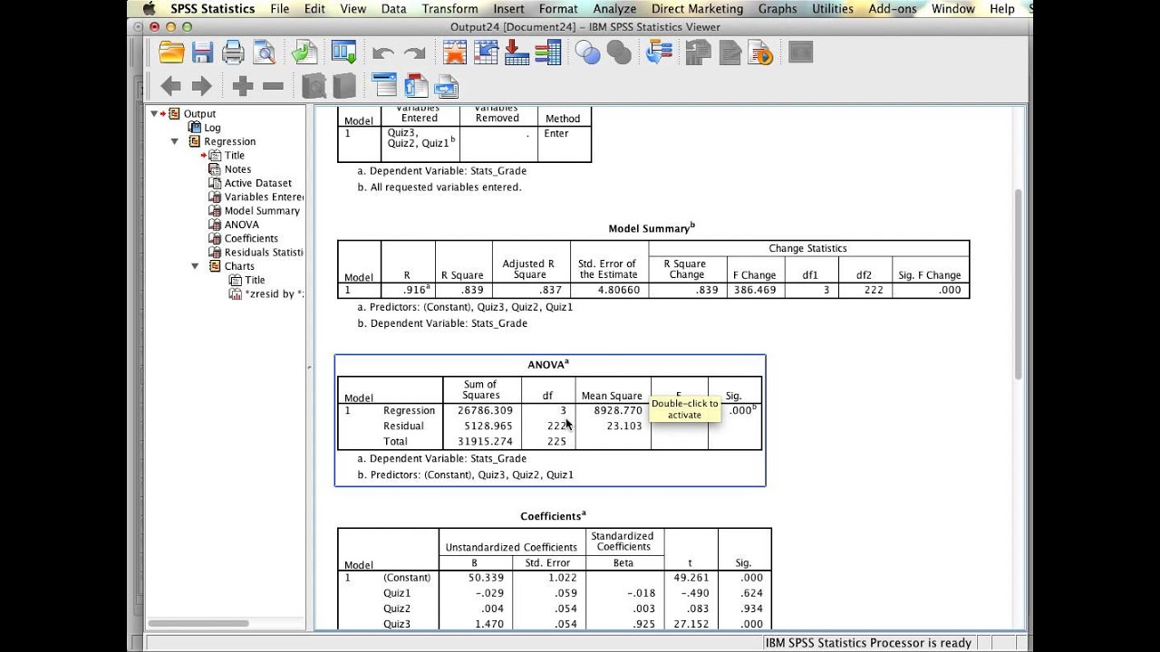 Tutorial: Multiple Regression