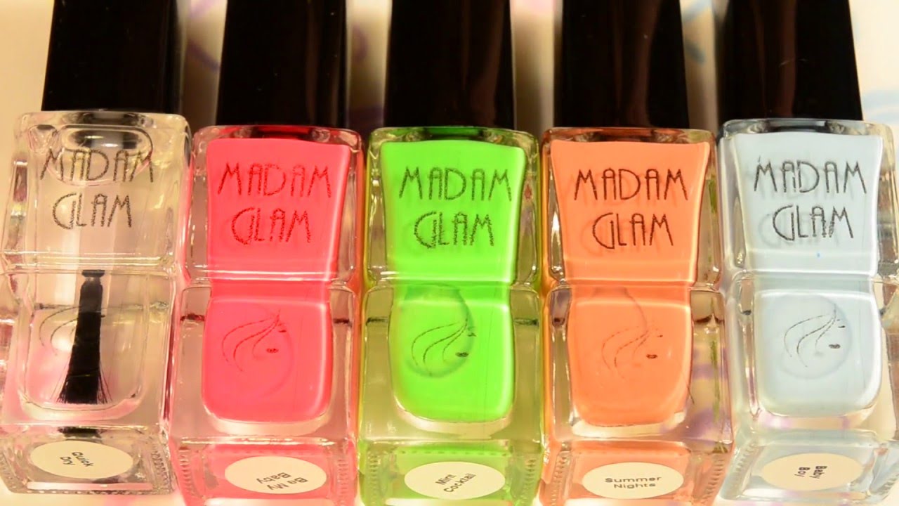 Madam Glam polish review with Live swatches
