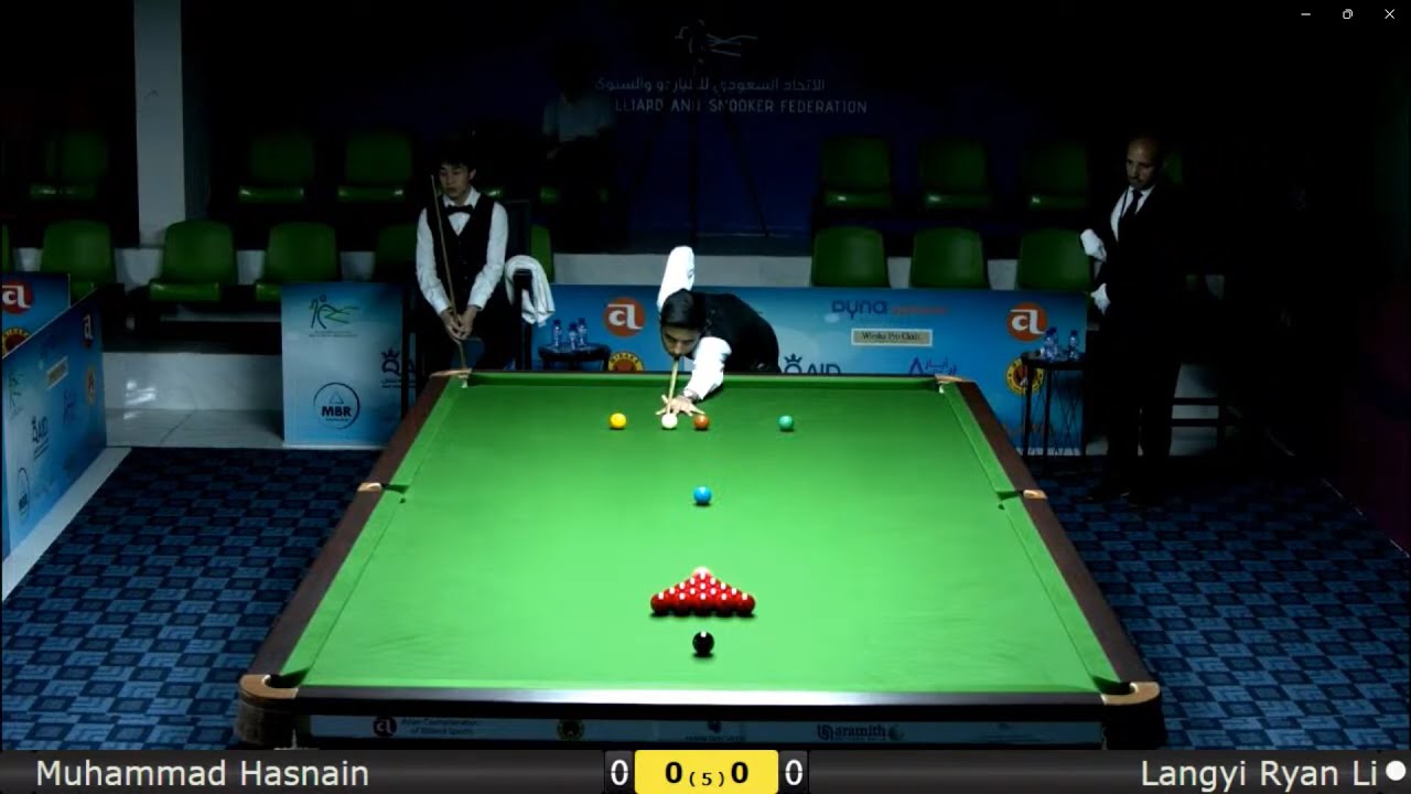 Asian Snooker U21 Groups  Muhammad Hasnain vs Langyi Ryan Li