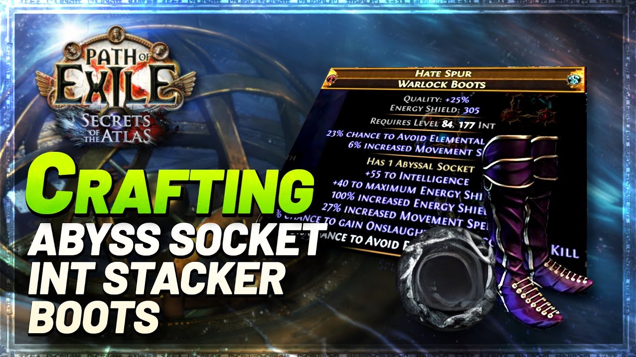 PoE 3.26 - Crafting KB Int Stacker Boots (Abyss Socket)