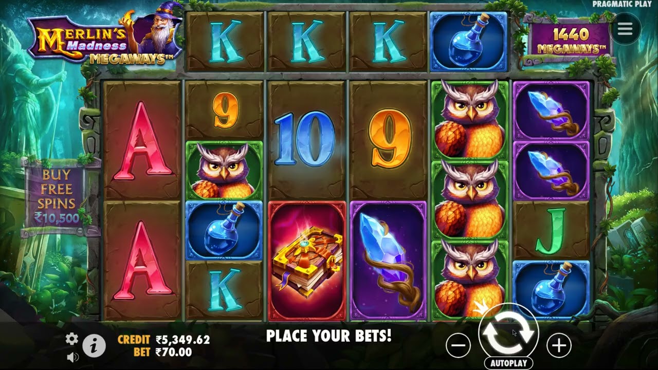 Merlin Madness Megaways Slot by Pragmatic Play | High RTP & HUGE Multipliers
