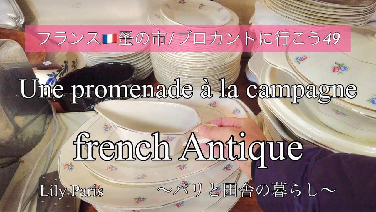 フランス🇫🇷ブロカントショップ |  サルグミンヌ花リム | 大好きな看板犬のシモンヌ | 田舎の小さな街散歩🌿#79【フランス🇫🇷蚤の市/ブロカントに行こう49】