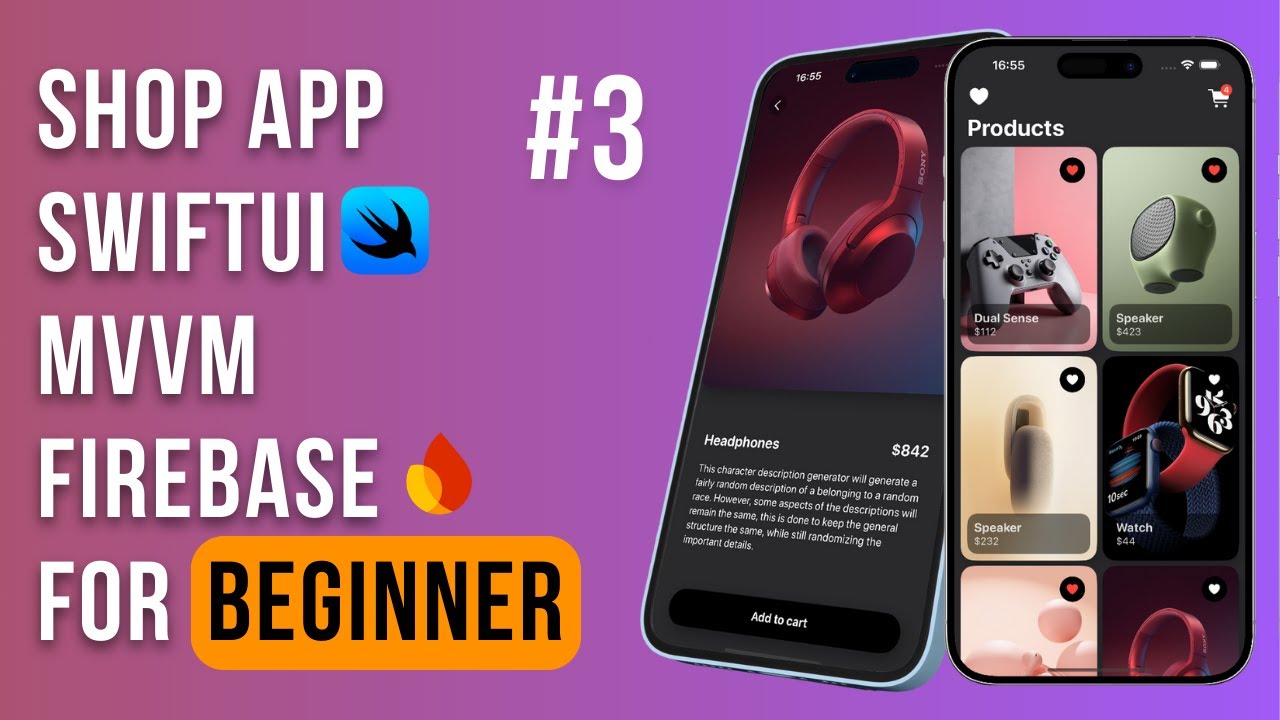 Online Shop / Firebase / SwiftUI / MVVM / Урок 3