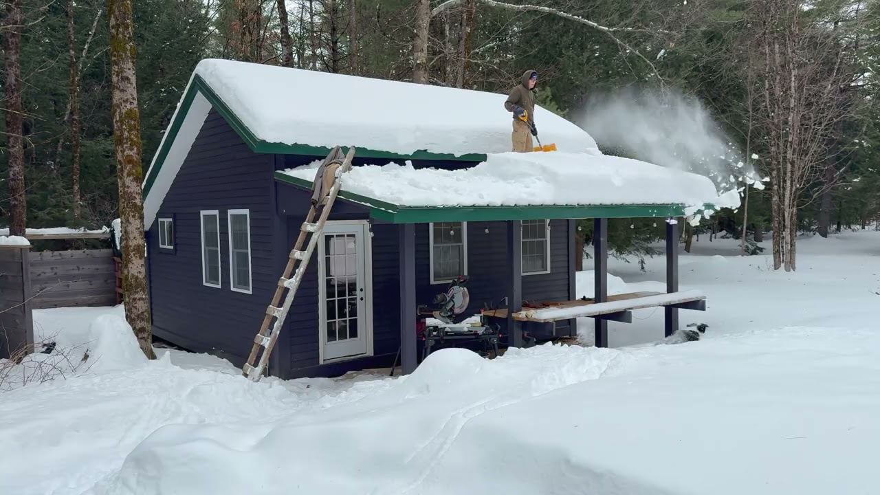 Shoveling off the roof, the joys of living in New England #333